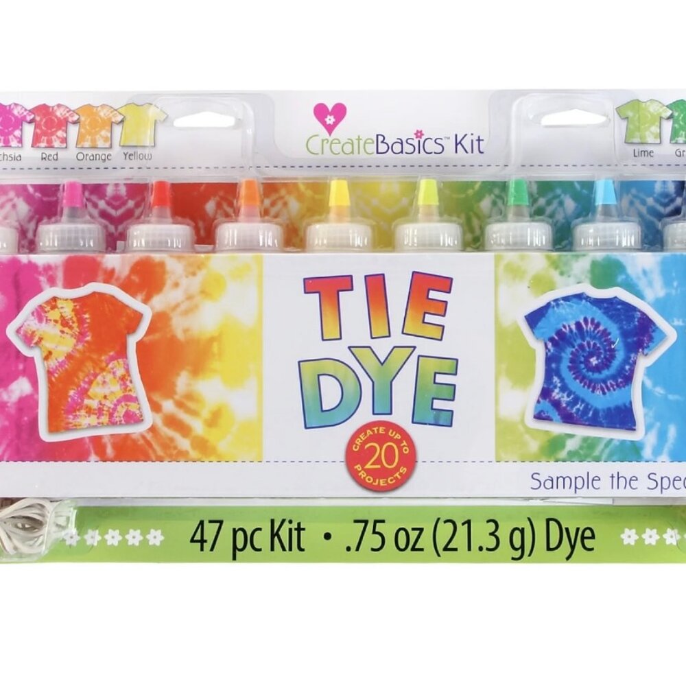 Create Basics 10 Color Tie Dye Kit, Rainbow Colors